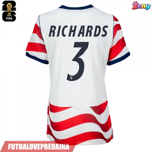 Lacne Ženy Futbalové dres Spojené štáty Chris Richards #3 MS 2026 Krátky Rukáv - Domáci